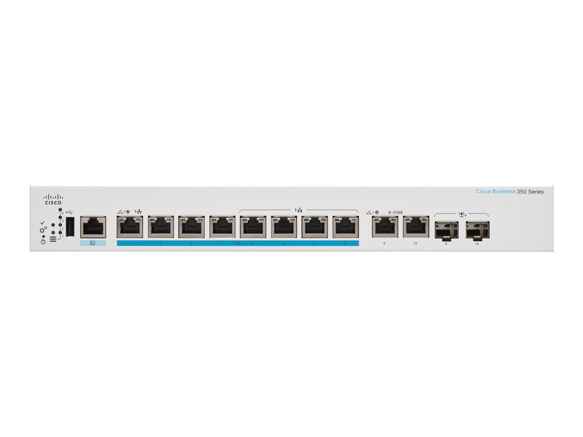 Cisco Business 350 Series CBS350-8MP-2X - Switch - L3 - managed - 8 x 100/1000/2.5G (PoE+)