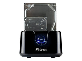 FANTEC DS-X2U3-Glanz - HDD / SSD Dockingstation Schächte: 2 - 2,5" / 3,5" gemeinsam genutzt (6,4 cm/8,9 cm gemeinsam genutzt)