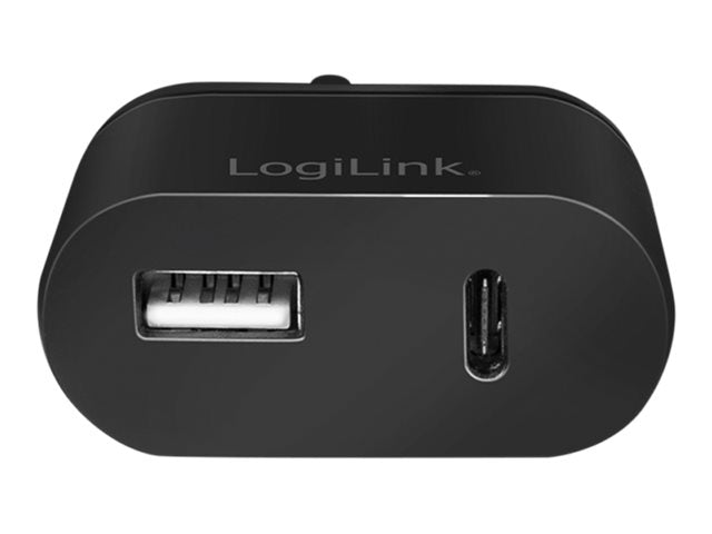 LogiLink Netzteil - 12 Watt - Fast Charge - 2 Ausgabeanschlussstellen (USB, USB-C)