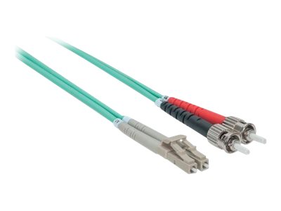 Intellinet Fibre Optic Patch Cable, OM3, ST/LC, 5m, Aqua, Duplex, Multimode, 50/125 Âµm, LSZH, Fiber, Lifetime Warranty, Polybag - Patch-Kabel - ST multi-mode (M)