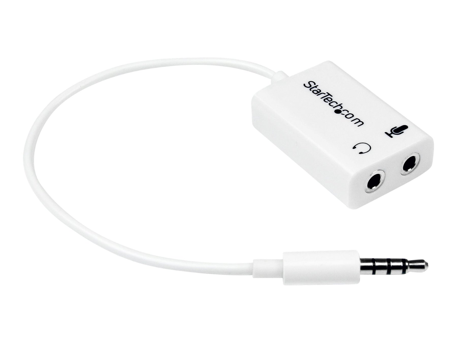 StarTech.com 4 Position Microphone and Headphone Splitter 3.5 mm 4 Pin / 4 Pole Mic and Audio Combo Splitter Cable (MUYHSMFFADW)