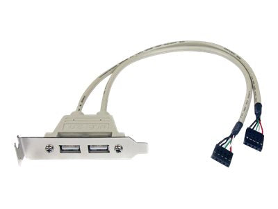 StarTech.com 2 Port USB 2.0 Low Profile Slotblech - Buchse - USB-Konsole - USB (W)