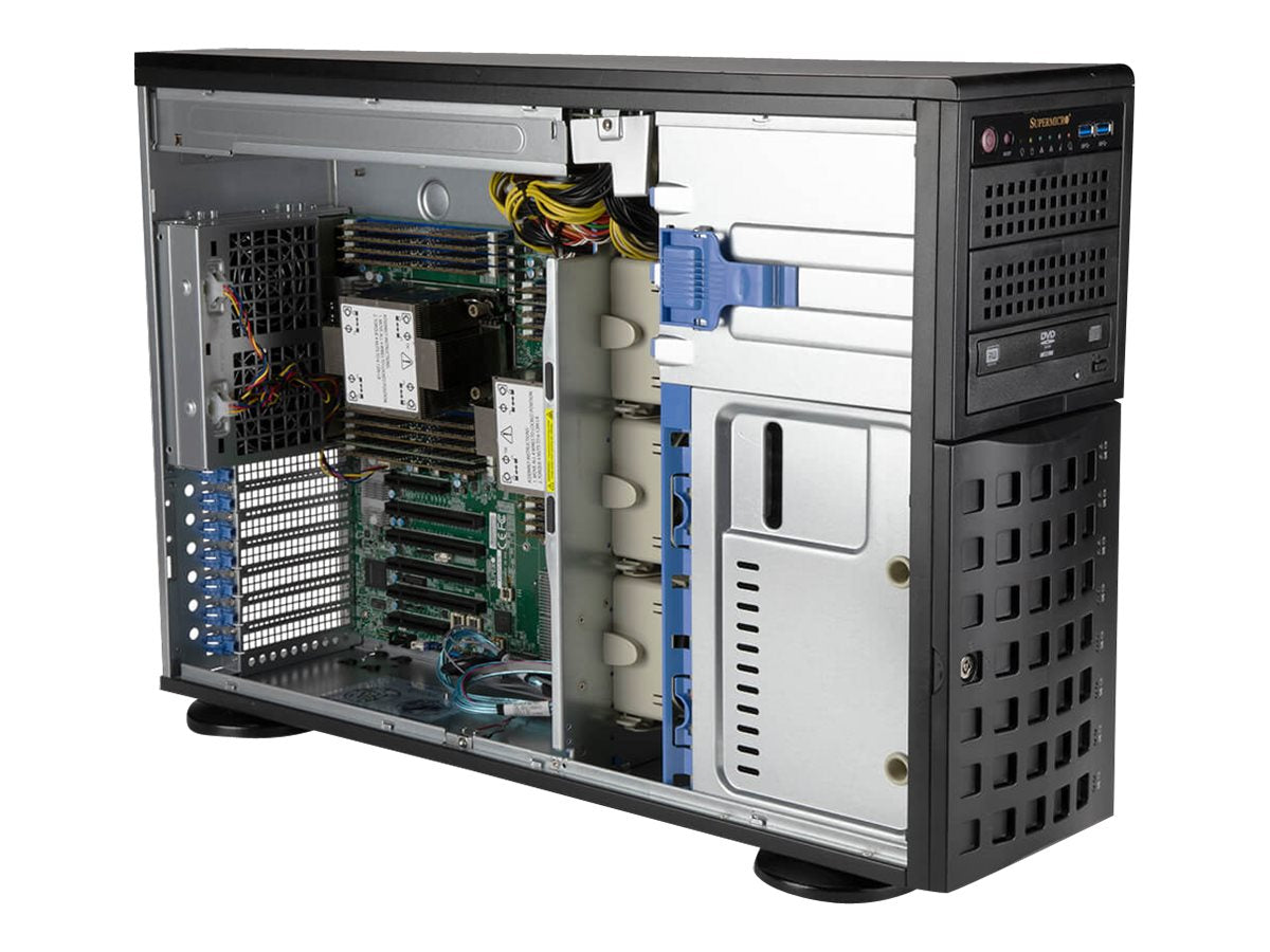 Supermicro Mainstream SuperServer 740P-TR - Server - Tower - 4U - zweiweg - keine CPU - RAM 0 GB - SATA - Hot-Swap 8.9 cm (3.5")