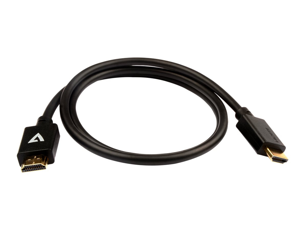 V7 HDMI-Kabel - HDMI männlich zu HDMI männlich - 1 m - abgeschirmt - Schwarz - unterstützt 8K UHD (7680 x 4320)