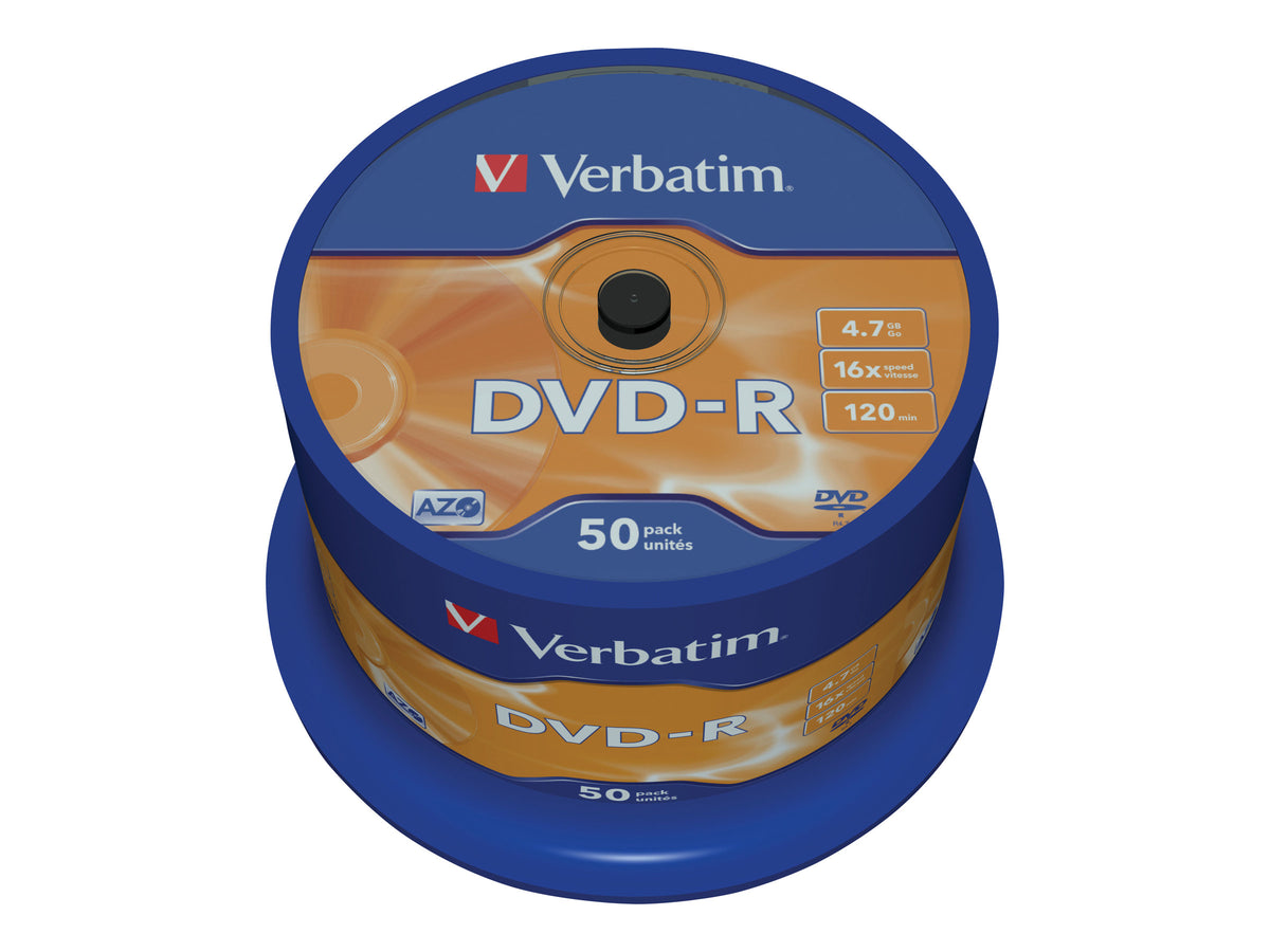 Verbatim 50 x DVD-R - 4.7 GB 16x - mattsilber
