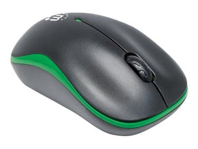 Manhattan Success Wireless Mouse, Black/Green, 1000dpi, 2.4Ghz (up to 10m)