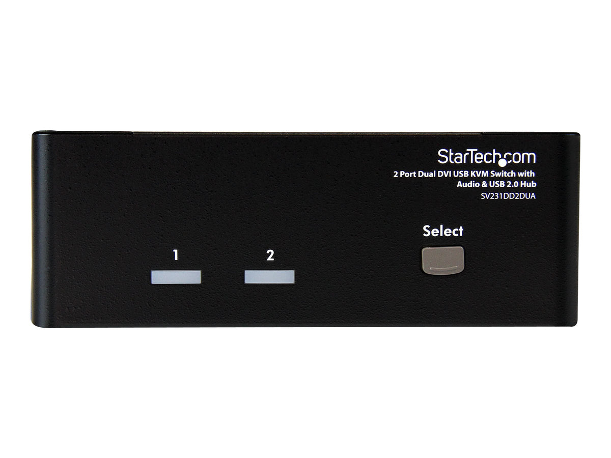 StarTech.com 2 Port DVI USB KVM Switch mit Audio und USB 2.0 Hub