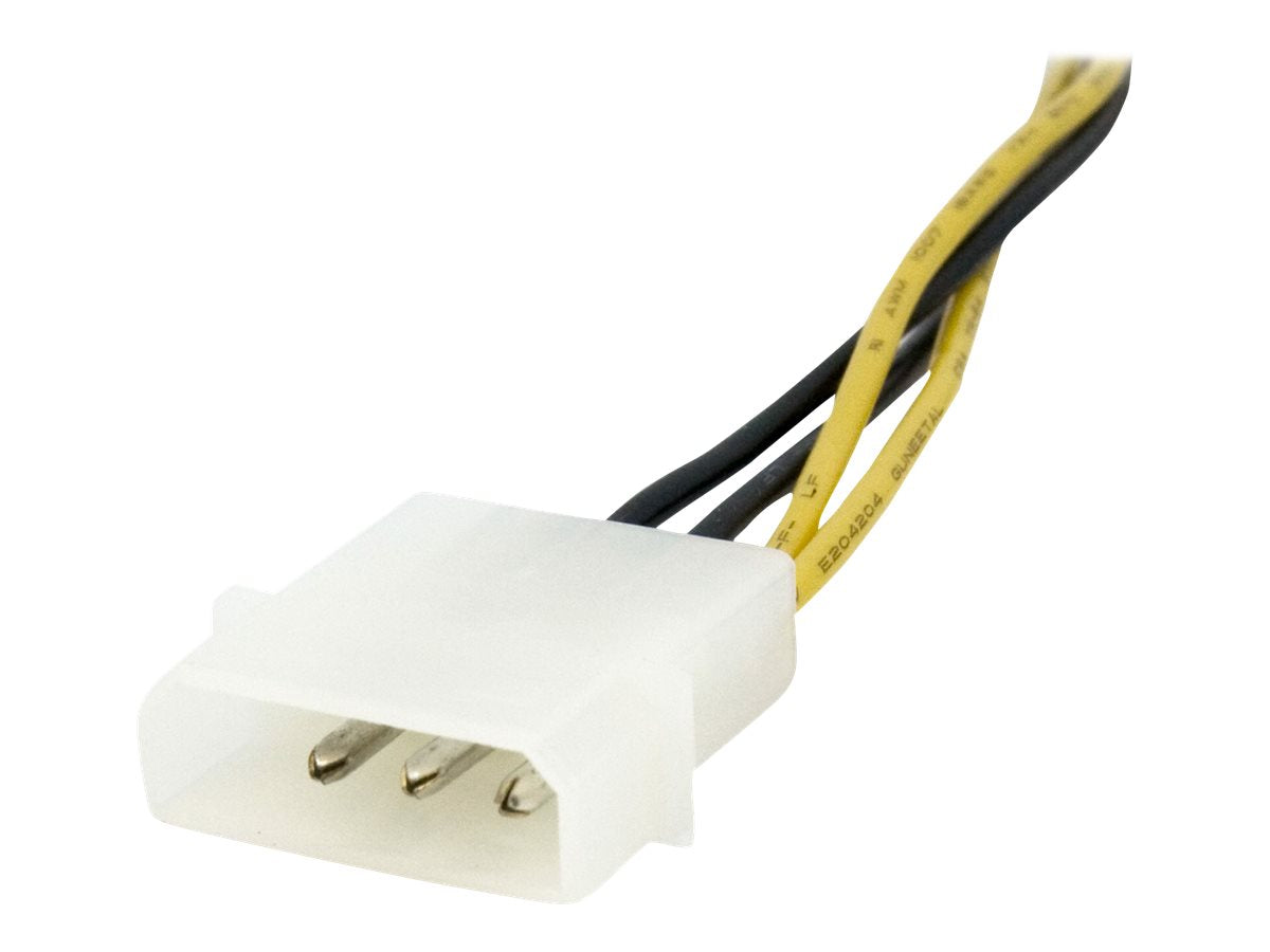 StarTech.com 15cm 4pin auf 8pin EPS-Netzadapter mit LP4 - Bu/St - Stromadapter Buchse/ Stecker - Netzteil - 4 PIN ATX12V (W)