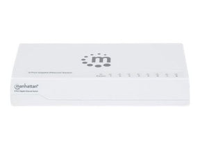 Manhattan 8-Port Gigabit Ethernet Switch, Desktop Size, Plastic, IEEE 802.3az (Energy Efficient Ethernet)