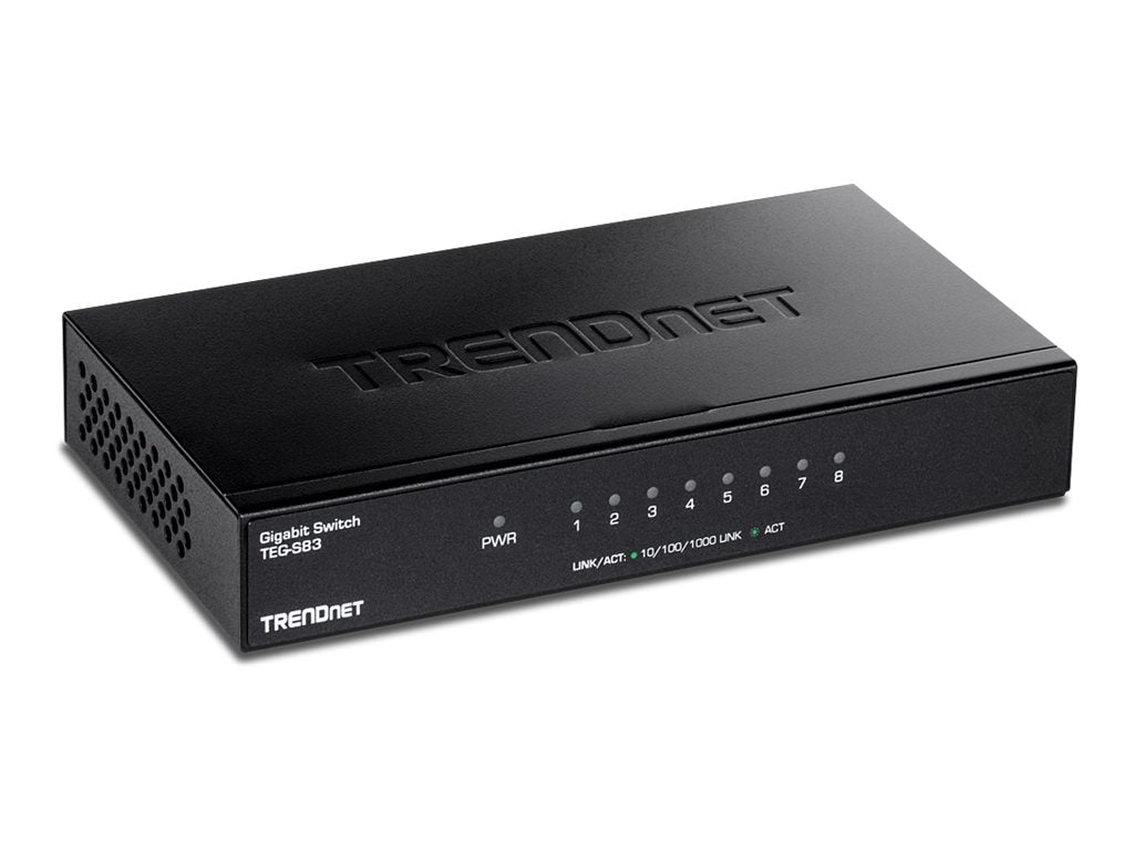 TRENDnet TEG S83 - Switch - 8 x 10/100/1000 - Desktop