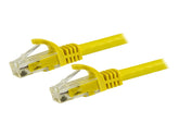 StarTech.com 15m CAT6 Ethernet Cable, 10 Gigabit Snagless RJ45 650MHz 100W PoE Patch Cord, CAT 6 10GbE UTP Network Cable w/Strain Relief, Yellow, Fluke Tested/Wiring is UL Certified/TIA - Category 6 - 24AWG (N6PATC15MYL)