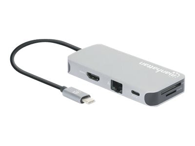 Manhattan USB-C Dock/Hub with Card Reader, Ports (x6):