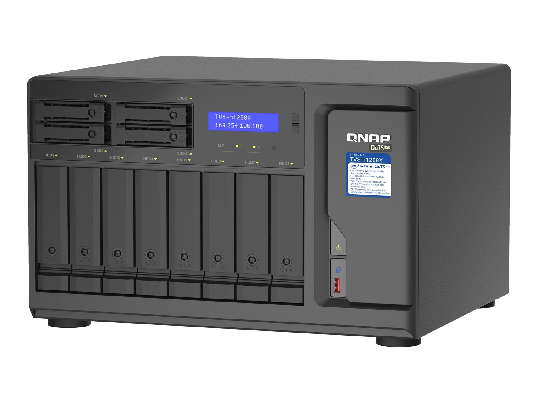 QNAP TVS-h1288X - NAS-Server - 12 Schächte - SATA 6Gb/s