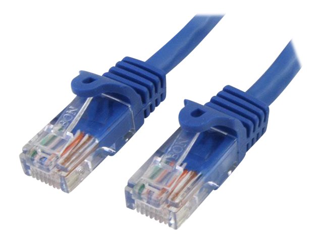 StarTech.com 0,5m Cat5e Ethernet Netzwerkkabel Snagless mit RJ45 - Cat 5e UTP Kabel - Blau - Patch-Kabel - RJ-45 (M)