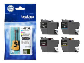 Brother LC421XL Value Pack - 4er-Pack - XL - Schwarz, Gelb, Cyan, Magenta