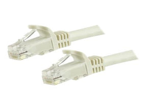 StarTech.com 1.5m CAT6 Ethernet Cable, 10 Gigabit Snagless RJ45 650MHz 100W PoE Patch Cord, CAT 6 10GbE UTP Network Cable w/Strain Relief, White, Fluke Tested/Wiring is UL Certified/TIA - Category 6 - 24AWG (N6PATC150CMWH)