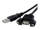 StarTech.com 90cm USB A Blendenmontage Kabel Bu/St - USB Verlängerungskabel - Einbaubuchsen Kabel Verlängerung - USB-Verlängerungskabel - USB (W)