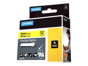 Dymo Nylon - Schwarz auf Gelb - Roll (1.9 cm x 3.5 m) 1 Kassette(n) Flexitape