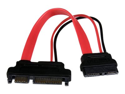 StarTech.com Slimline SATA auf SATA Adapter mit Strom Buchse/Stecker 15cm - SATA-Adapter - Serial ATA 150/300/600 - Slimline SATA (W)