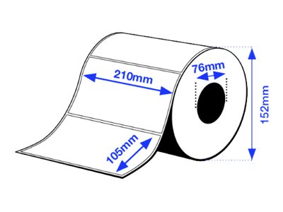 Epson Premium - Polypropylen (PP) - matt - permanenter Acrylklebstoff - 105 x 210 mm 1036 Etikett(en) (4 Rolle(n)