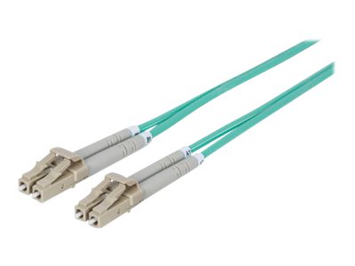 Intellinet Fibre Optic Patch Cable, OM3, LC/LC, 3m, Aqua, Duplex, Multimode, 50/125 Âµm, LSZH, Fiber, Lifetime Warranty, Polybag - Patch-Kabel - LC Multi-Mode (M)