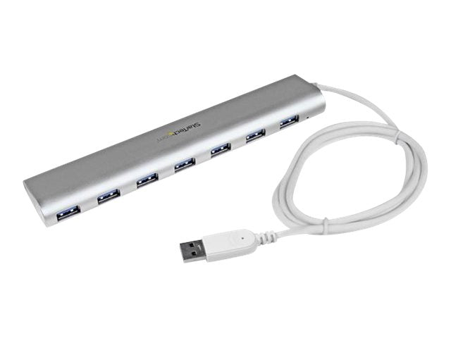 StarTech.com 7 Port kompakter USB 3.0 Hub mit eingebautem Kabel