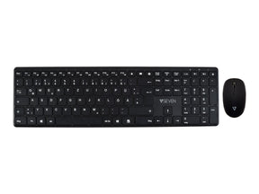 V7 Tastatur-und-Maus-Set - Slim - Bluetooth, 2.4 GHz