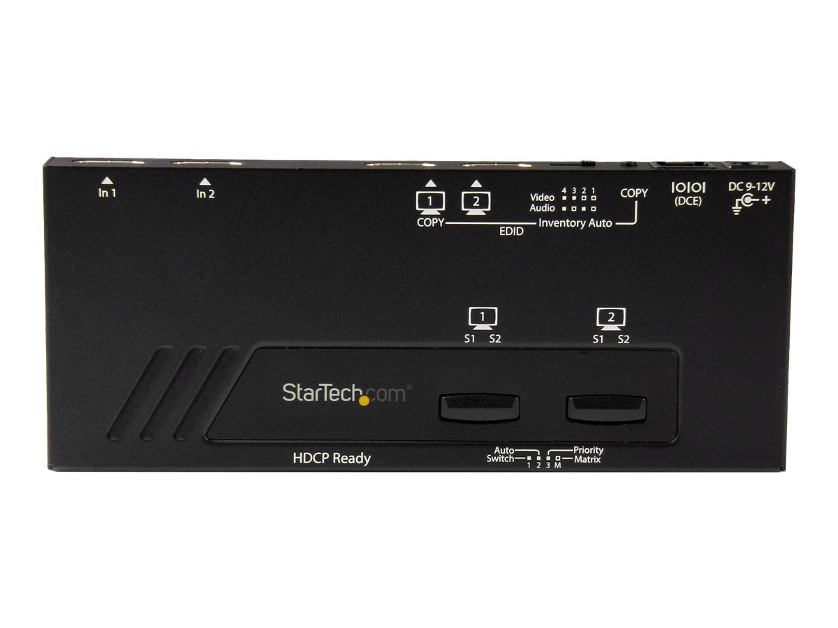 StarTech.com 2x2 HDMI Matrix Switch - 4K Ultra HD HDMI mit Fast Switching und Auto-Sensing