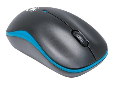 Manhattan Success Wireless Mouse, Black/Blue, 1000dpi, 2.4Ghz (up to 10m)