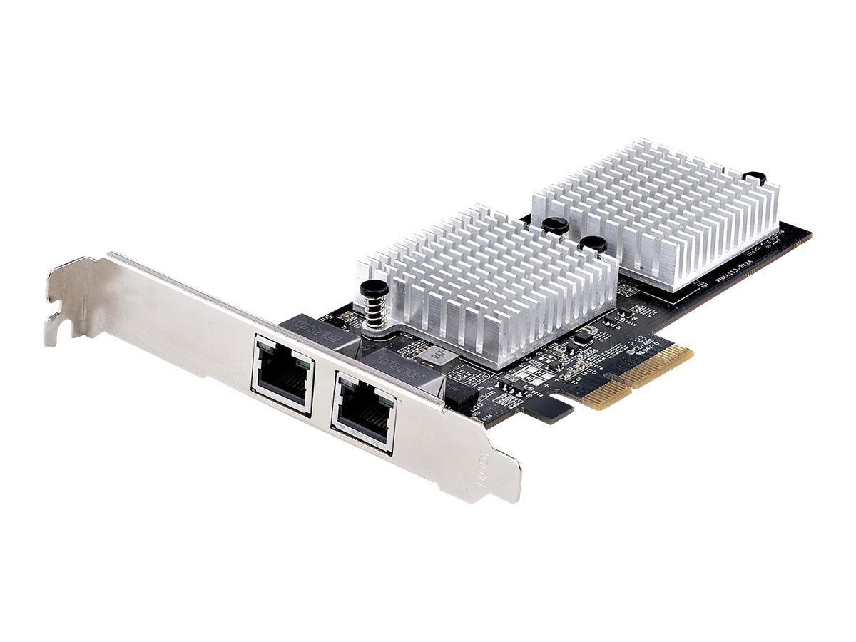 StarTech.com 2-Port 10Gbps PCIe Network Adapter Card, Network Card for PCs/Servers, Full-Height/Low-Profile PCIe Ethernet Card w/Jumbo Frames, NIC/LAN Interface Card - Marvell AQC113CS Chipset, PXE Boot (ST10GSPEXNDP2)