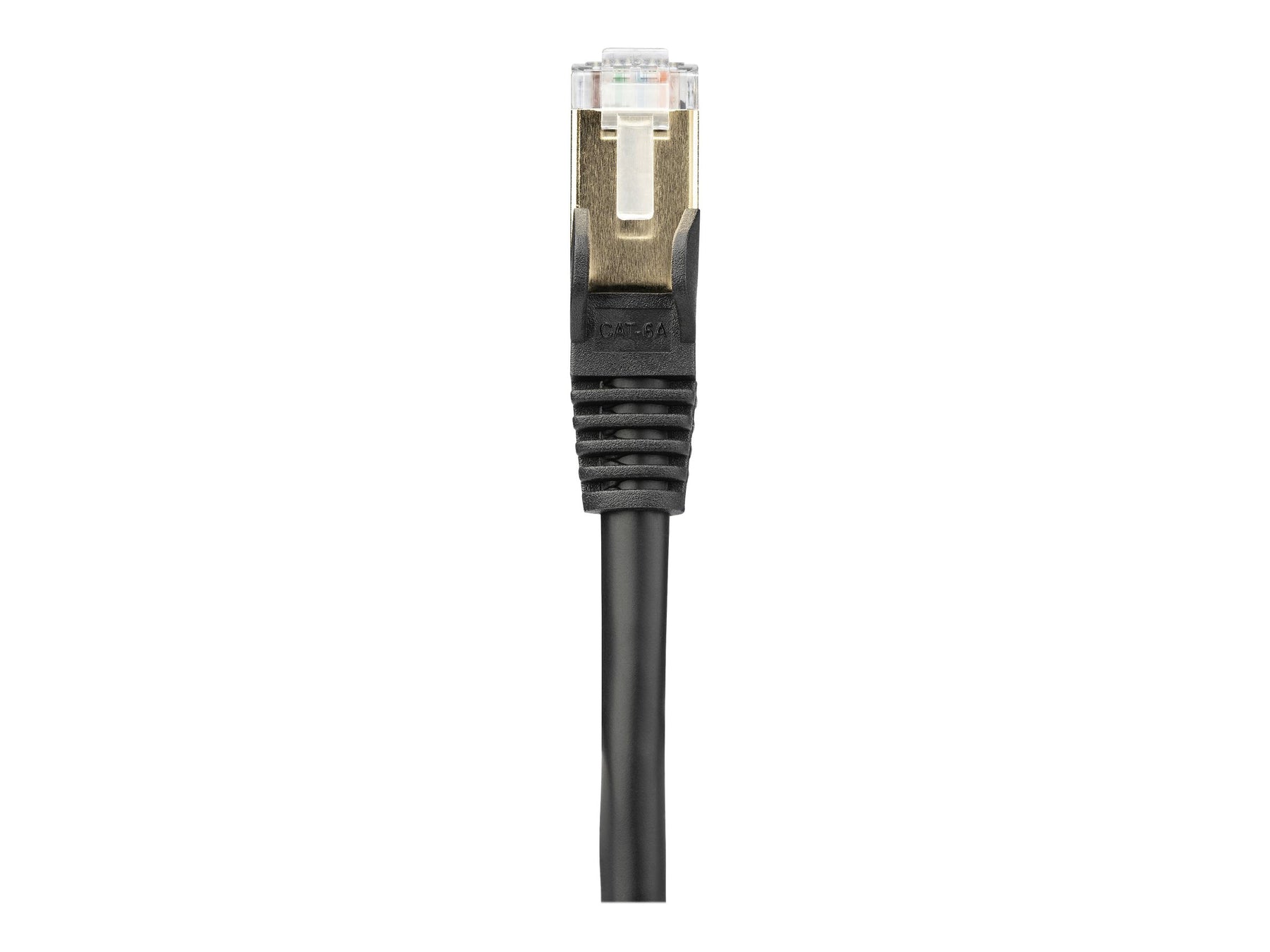 StarTech.com 7m CAT6A Ethernet Cable, 10 Gigabit Shielded Snagless RJ45 100W PoE Patch Cord, CAT 6A 10GbE STP Network Cable w/Strain Relief, Black, Fluke Tested/UL Certified Wiring/TIA - Category 6A - 26AWG (6ASPAT7MBK)