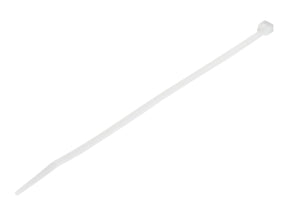 StarTech.com 20cm(8") Cable Ties, 4mm(1/8") wide, 55mm(2-1/8") Bundle Diameter, 22kg(50lb) Tensile Strength, Nylon Self Locking Zip Ties w/ Curved Tip, 94V-2/UL Listed, 1000 Pack, White - Nylon 66 Plastic - TAA (CBMZT8NK)