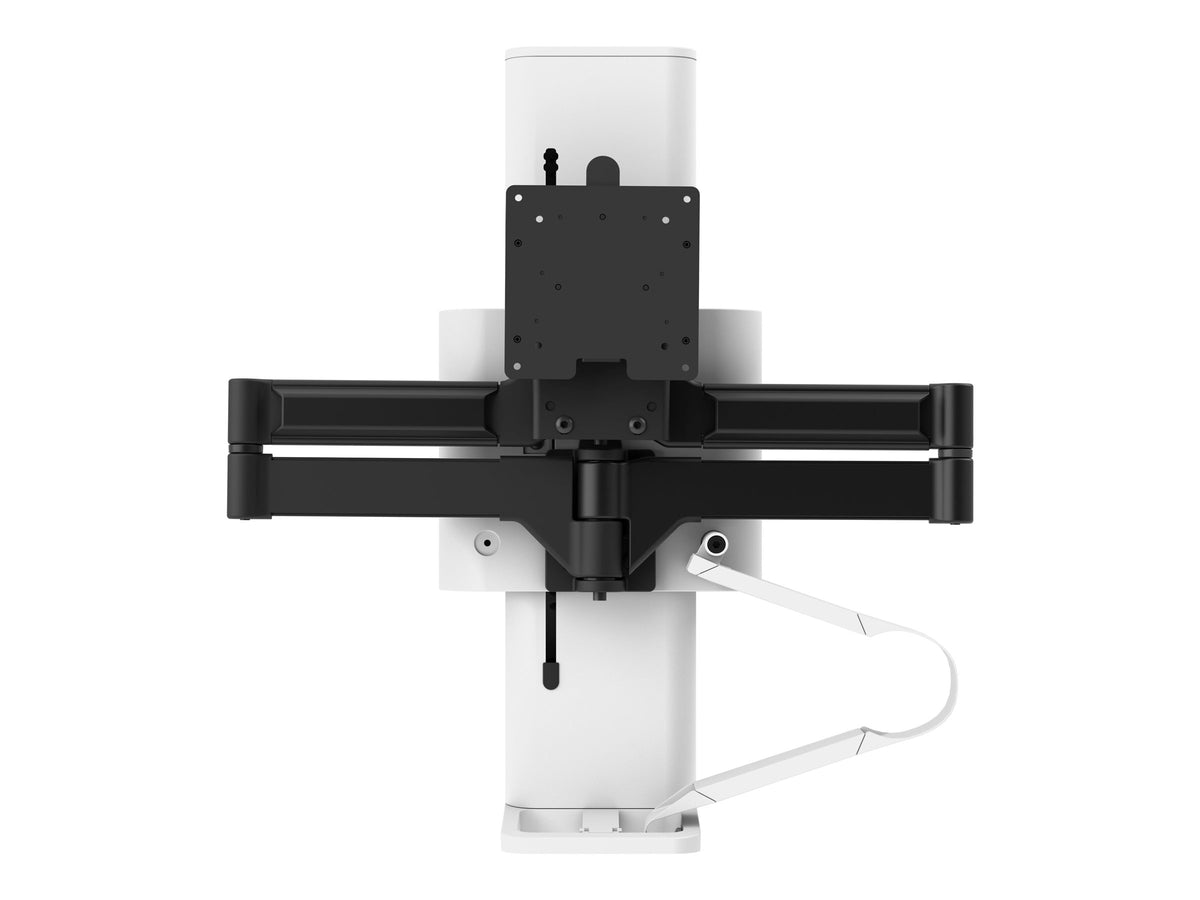 Ergotron TRACE - Befestigungskit (Pivot, Basis, VESA-Abstandshalter, Hubsäule, Verlängerungsarm, 2-teilige Tischklemme, Kabelmanagement-Kanal) - Patentierte Constant Force Technologie - für LCD-Display - weiß - Bildschirmgröße: 54.6-96.5 cm (21.5-38")