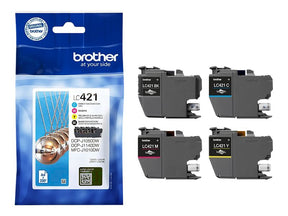 Brother LC421 - 4er-Pack - Schwarz, Gelb, Cyan, Magenta