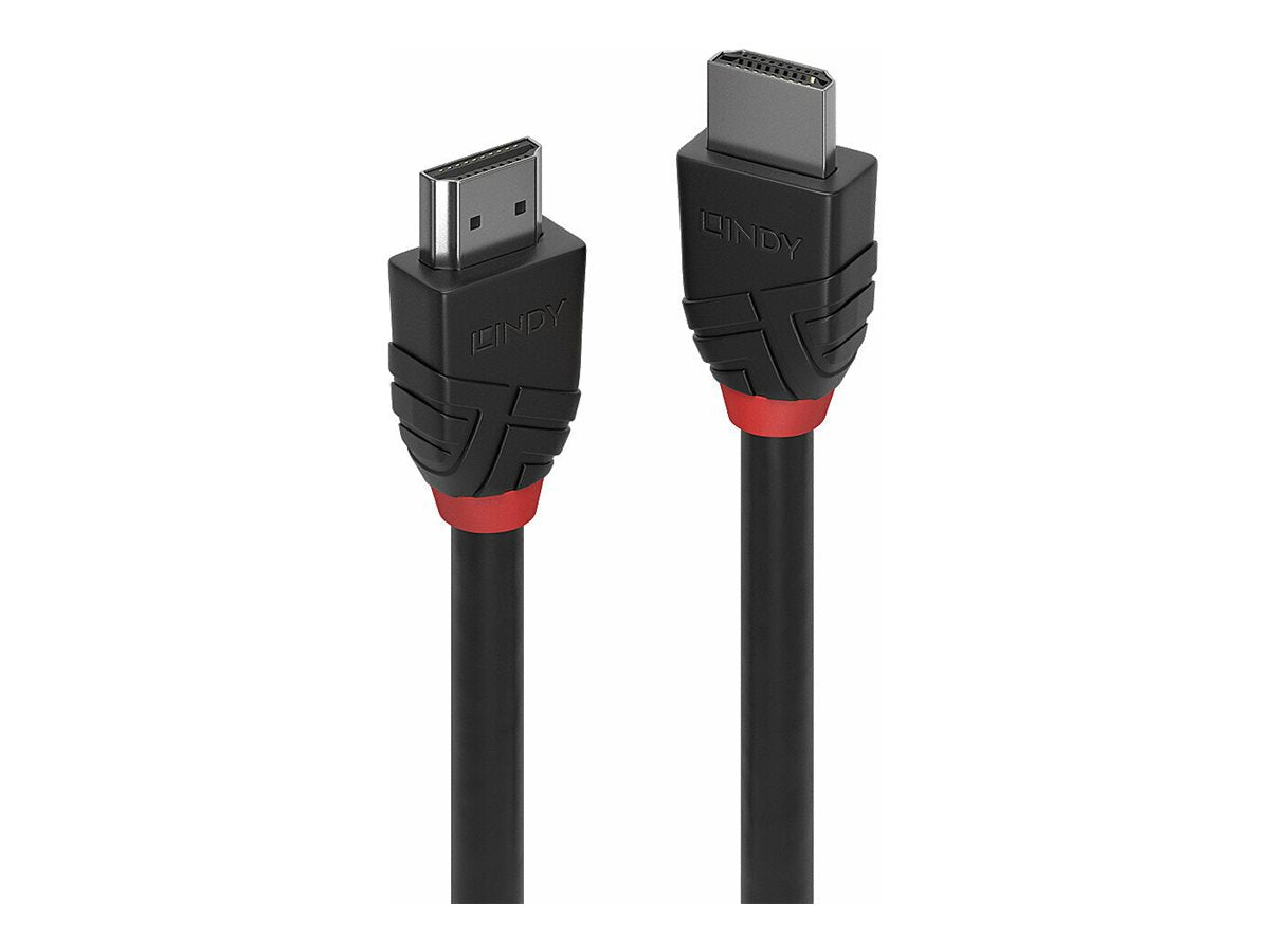 Lindy Black Line - Ultra High Speed - HDMI-Kabel mit Ethernet - HDMI männlich zu HDMI männlich - 2 m - Dreifachisolierung - Schwarz - rund, unterstützt 8K 60 Hz (7680 x 4320)