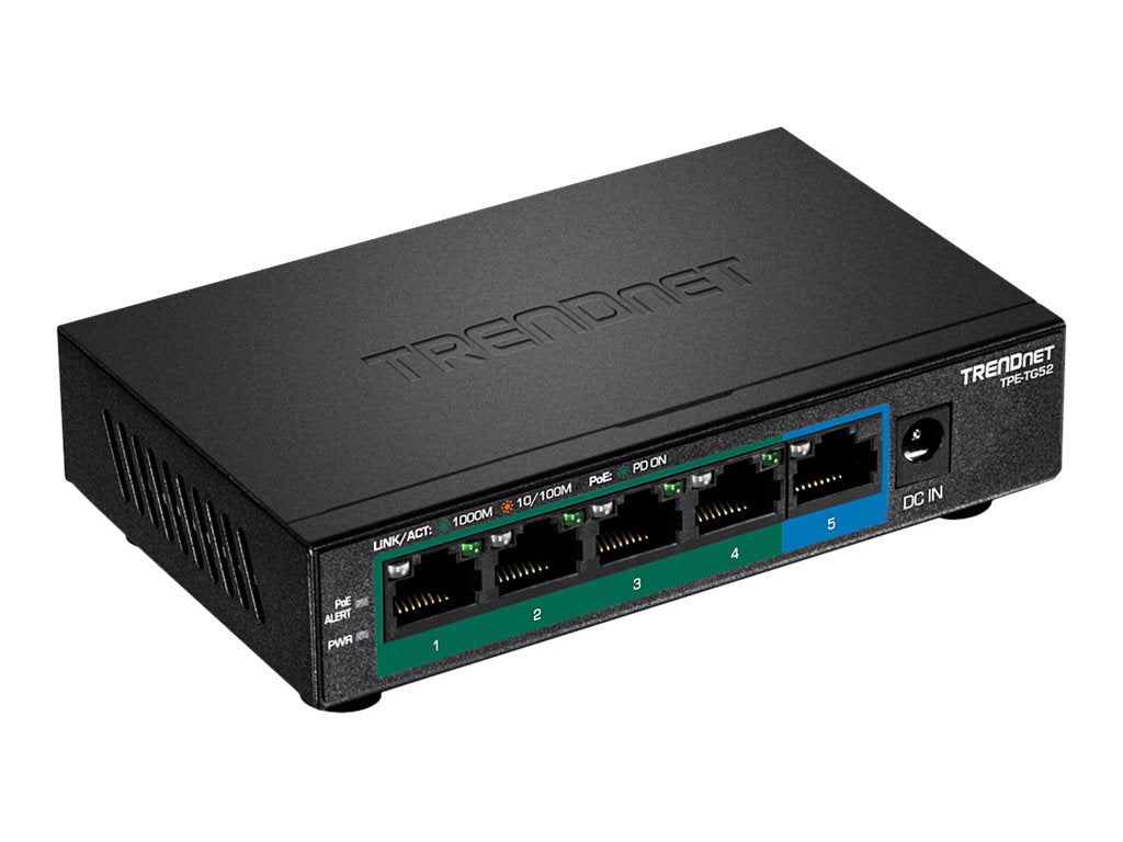 TRENDnet TPE TG52 - Switch - 4 x 10/100/1000 (PoE+)