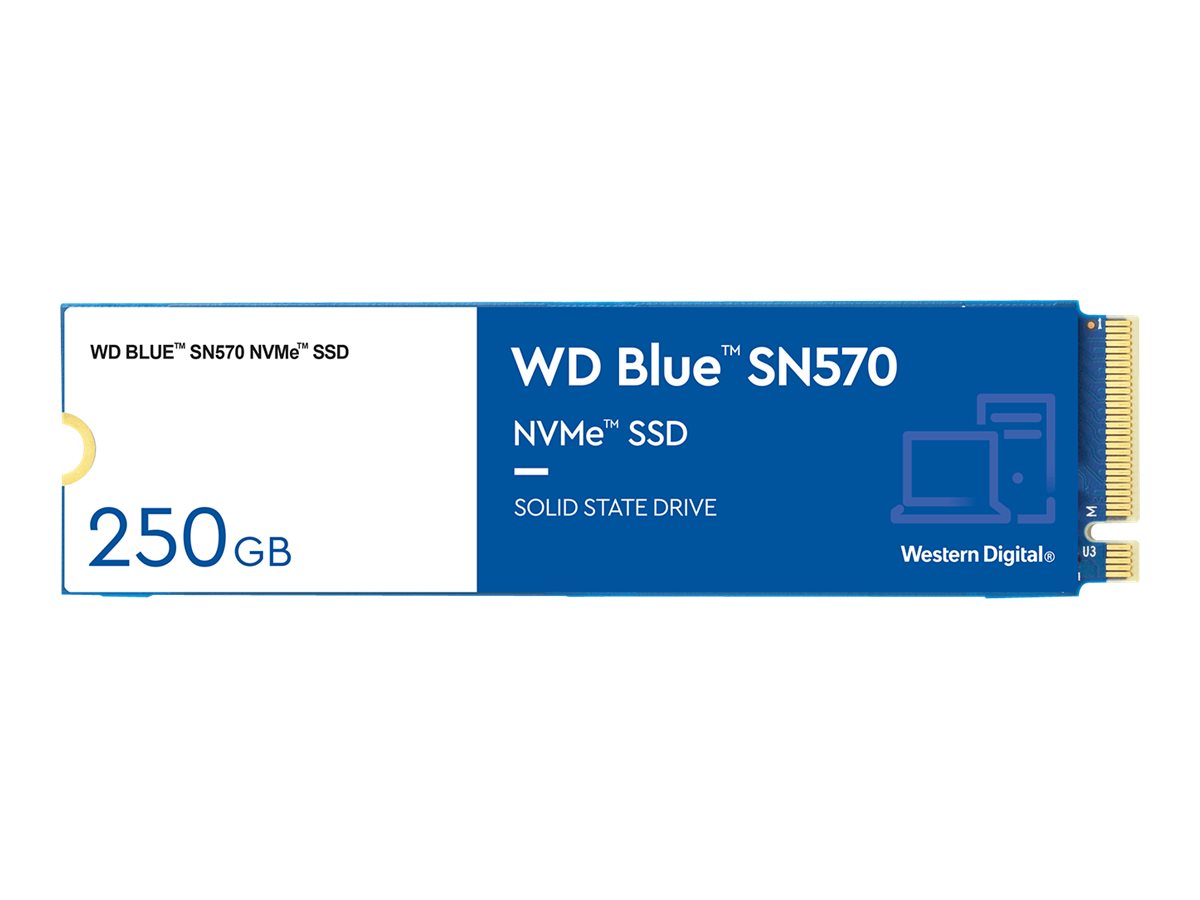 WD Blue SN570 NVMe SSD WDS250G3B0C - SSD - 250 GB - intern - M.2 2280 - PCIe 3.0 x4 (NVMe)