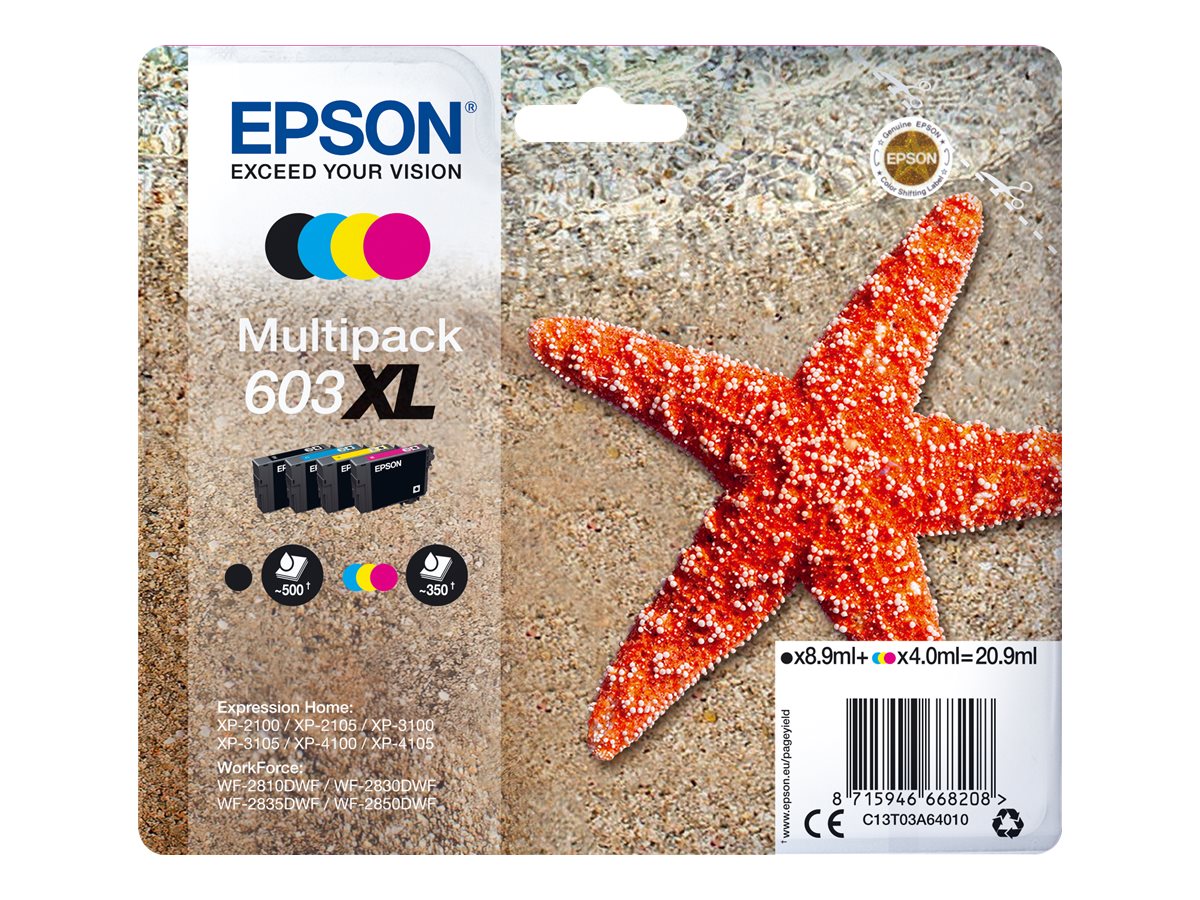 Epson 603XL Multipack - 4er-Pack - XL - Schwarz, Gelb, Cyan, Magenta