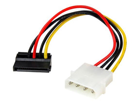 StarTech.com 15cm 4-Pin Molex auf SATA Kabel links gewinkelt - Stecker/Buchse - Netzteil - SATA-Stromstecker (M)