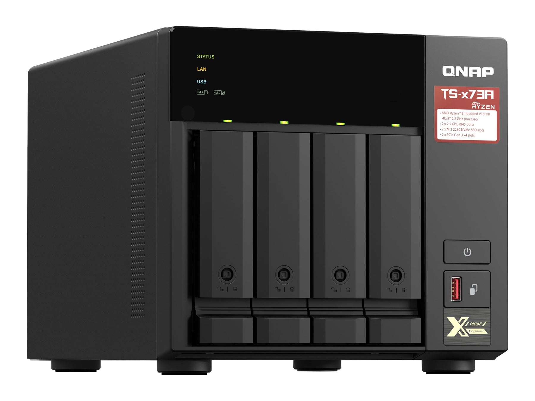 QNAP TS-473A - NAS-Server - 4 Schächte - SATA 6Gb/s