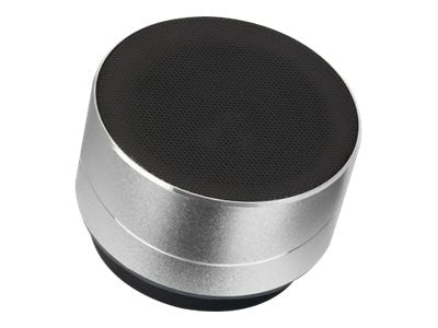 Manhattan Metallic Bluetooth Speaker (Clearance Pricing), Splashproof, Range 10m, microSD card reader, Aux 3.5mm connector, USB-A charging cable included (5V charging)