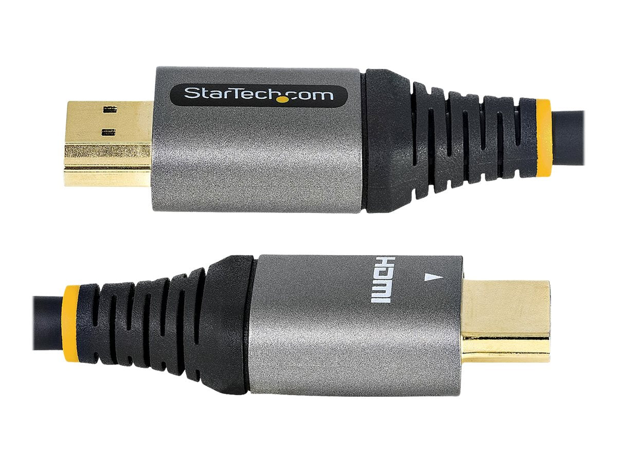 StarTech.com 20in (0.5m) Premium Certified HDMI 2.0 Cable with Ethernet, High-Speed Ultra HD 4K 60Hz HDMI Cable HDR10, ARC, HDMI Cord For Ultra HD Monitors, TVs, Displays, w/ TPE Jacket - Durable HDMI Video Cable (HDMMV50CM)