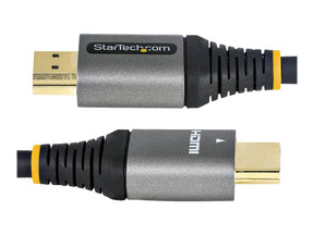 StarTech.com 20in (0.5m) Premium Certified HDMI 2.0 Cable with Ethernet, High-Speed Ultra HD 4K 60Hz HDMI Cable HDR10, ARC, HDMI Cord For Ultra HD Monitors, TVs, Displays, w/ TPE Jacket - Durable HDMI Video Cable (HDMMV50CM)