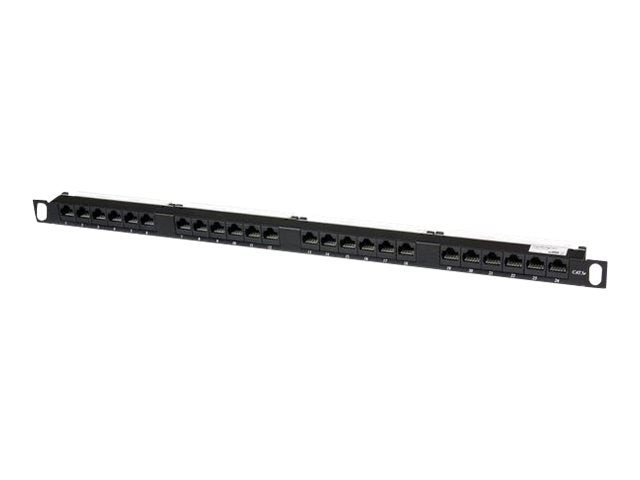 StarTech.com 24 Port 0.5U Cat5e Patch Panel - RJ45 Ethernet Rack Mount Cat 5e 110 Patch Panel - Rackmount Network Patch Panel (PANELHU24)