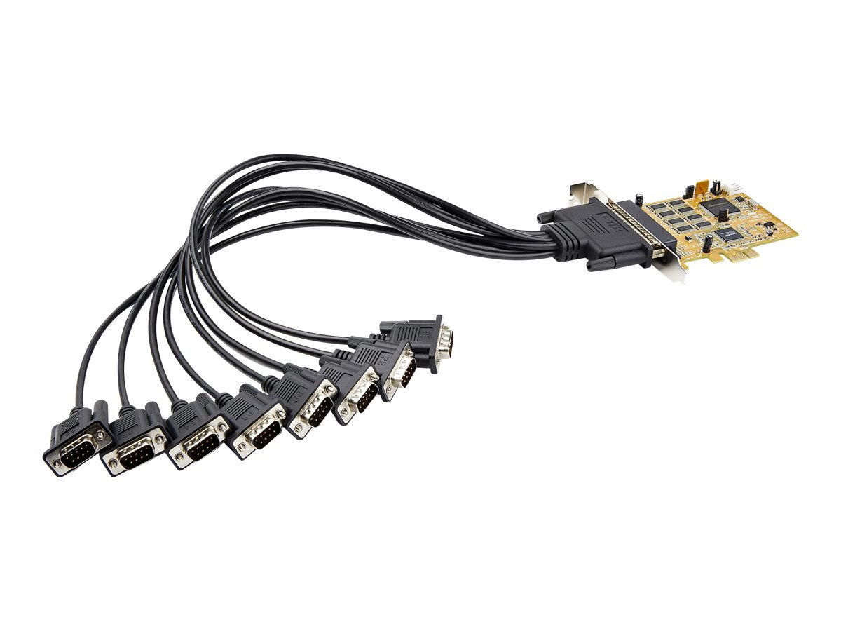 StarTech.com 8 Port PCI Express Karte - PCIe RS232 Erweiterungskarte - 16C1050 UART - Windows & Linux (PEX8S1050)