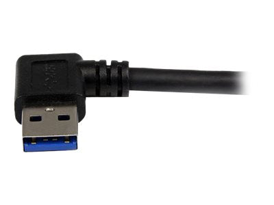 StarTech.com 1m USB 3.0 SuperSpeed Kabel A auf B rechts gewinkelt - Schwarz - USB3.0 Anschlusskabel - Stecker/Stecker - USB-Kabel - USB Type B (M)