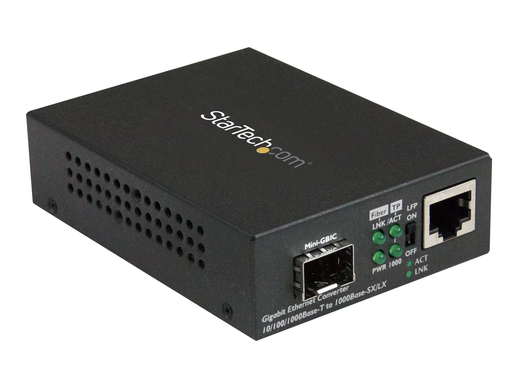 StarTech.com Gigabit Ethernet LWL / Glasfaser Medienkonverter mit SFP - 1000 Mbit/s Multimode Gigabit Ethernet Medienkonverter - Medienkonverter - GigE - 10Base-T, 1000Base-LX, 1000Base-SX, 100Base-TX, 1000Base-T - RJ-45 / SFP (mini-GBIC)