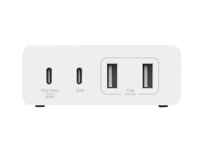 Belkin BoostCharge GaN - Netzteil - 108 Watt - 4 Ausgabeanschlussstellen (2 x USB, 2 x USB-C)