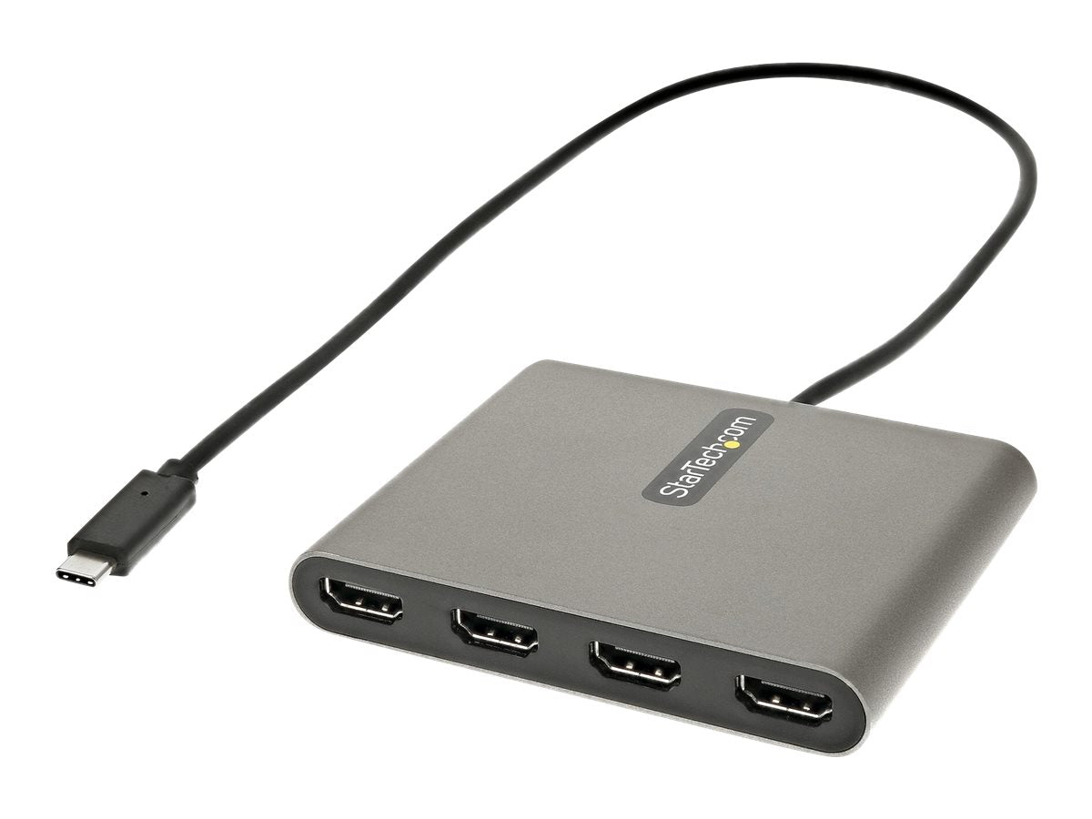 StarTech.com USB-C auf 4x HDMI Adapter - Externe Video- und Grafikkarte - USB Type-C auf Quad HDMI Display Adapter Dongle - 1080p 60Hz - Multi Monitor Splitter - Windows (USBC2HD4)