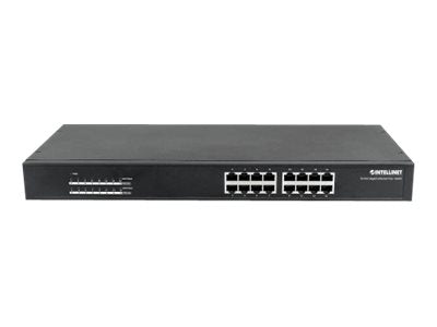 Intellinet 16-Port Gigabit Ethernet PoE+ Switch, 16 x PoE-Ports, IEEE 802.3at/af Power over Ethernet (PoE+/PoE)